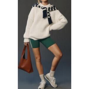 Women’s Varley Gracie Chunky Knit Textired Sweater Fisherman size M Quiet Luxury